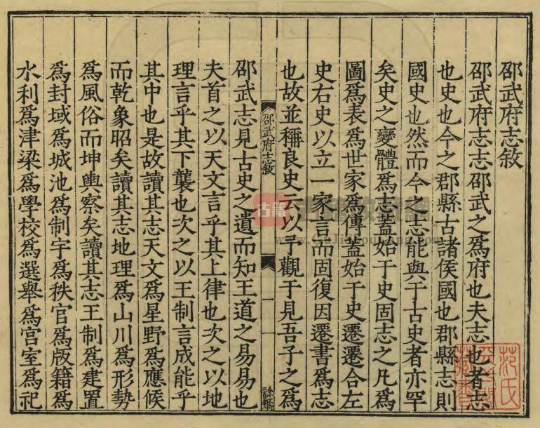 福建省南平市明嘉靖《邵武府志》十五卷 邢址修 陈让纂PDF电子版地方志下载插图1