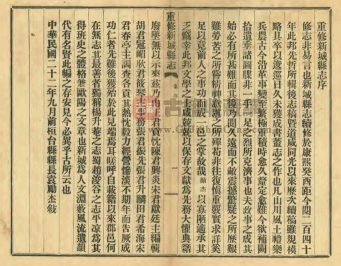 山东省淄博市桓台县《民国重修新城县志》全二十六卷 王采庭纂 郝毓椿修PDF电子版地方志下载插图1