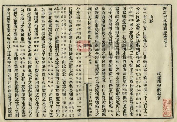 《民国增订吉林地理纪》全二卷 魏声龢编PDF电子版地方志下载插图1