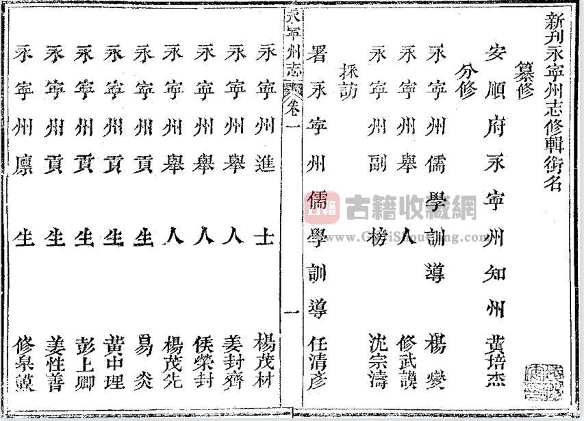贵州省安顺市关岭县《道光永宁州志》二十二卷 清 黄培杰纂修PDF高清电子版影印本下载插图1